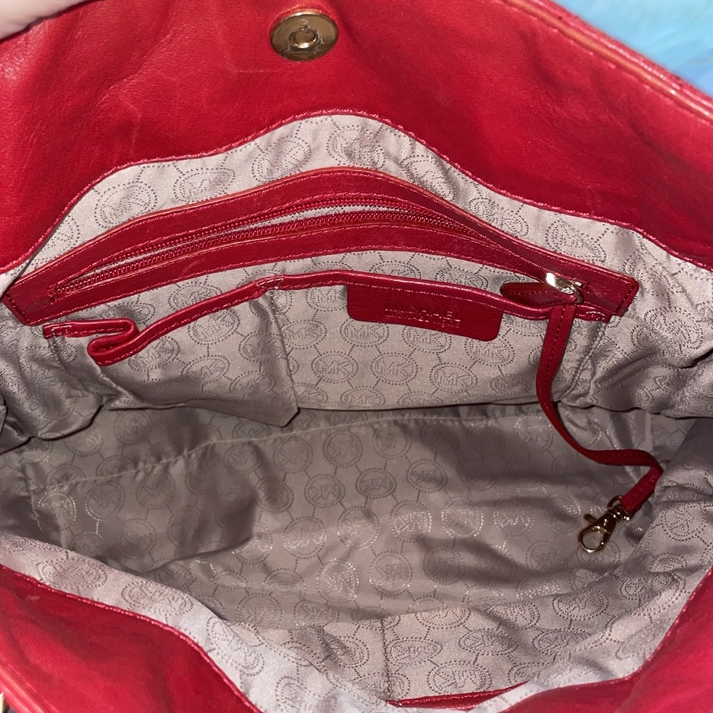 Michael Kors Red with Gold studded Shoulder Bag - Picture 5 of 5
